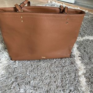 Tan shoulder bag/tote work bag EUC cheetah print